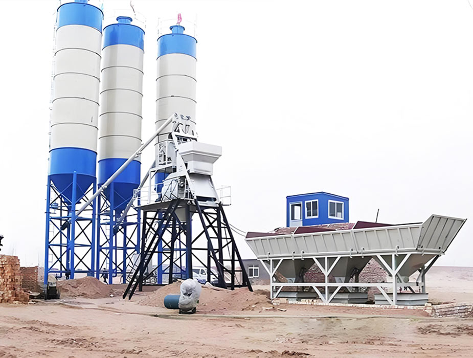 Foundation-free concrete batching plant