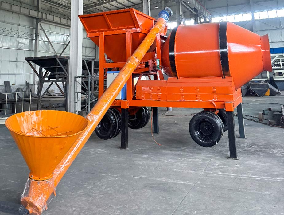 Fixed bucket concrete mixer