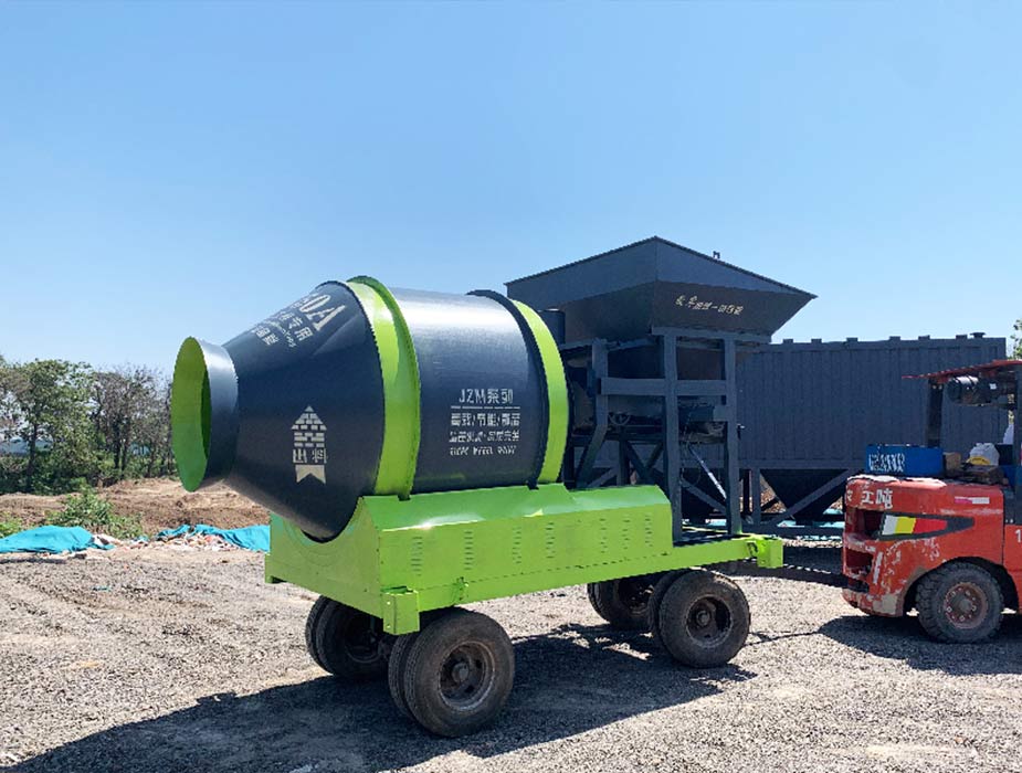 Fixed bucket concrete mixer